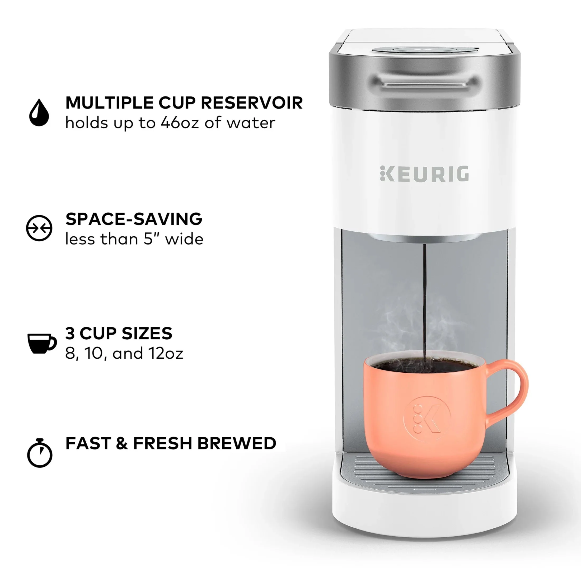 Keurig K-Slim Black Single-Serve K-Cup Pod Coffee Maker - Image 32