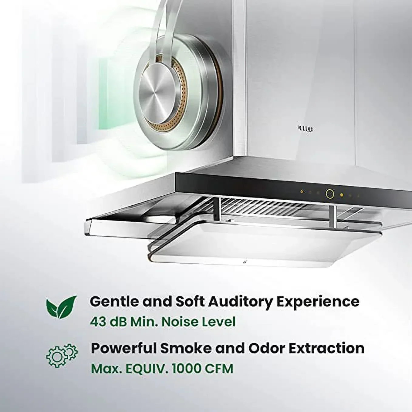 FOTILE Wall Mount Range Hood, 36 inch, 1000 CFM, Stainless Steel - Perimeter Vent Series - Image 4