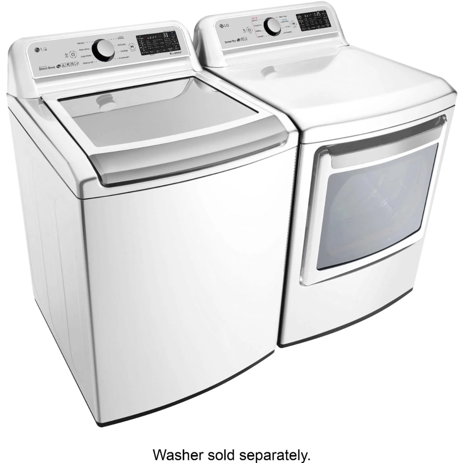 LG 7.3 cu. ft. White Smart Top Load Gas Dryer - Image 2