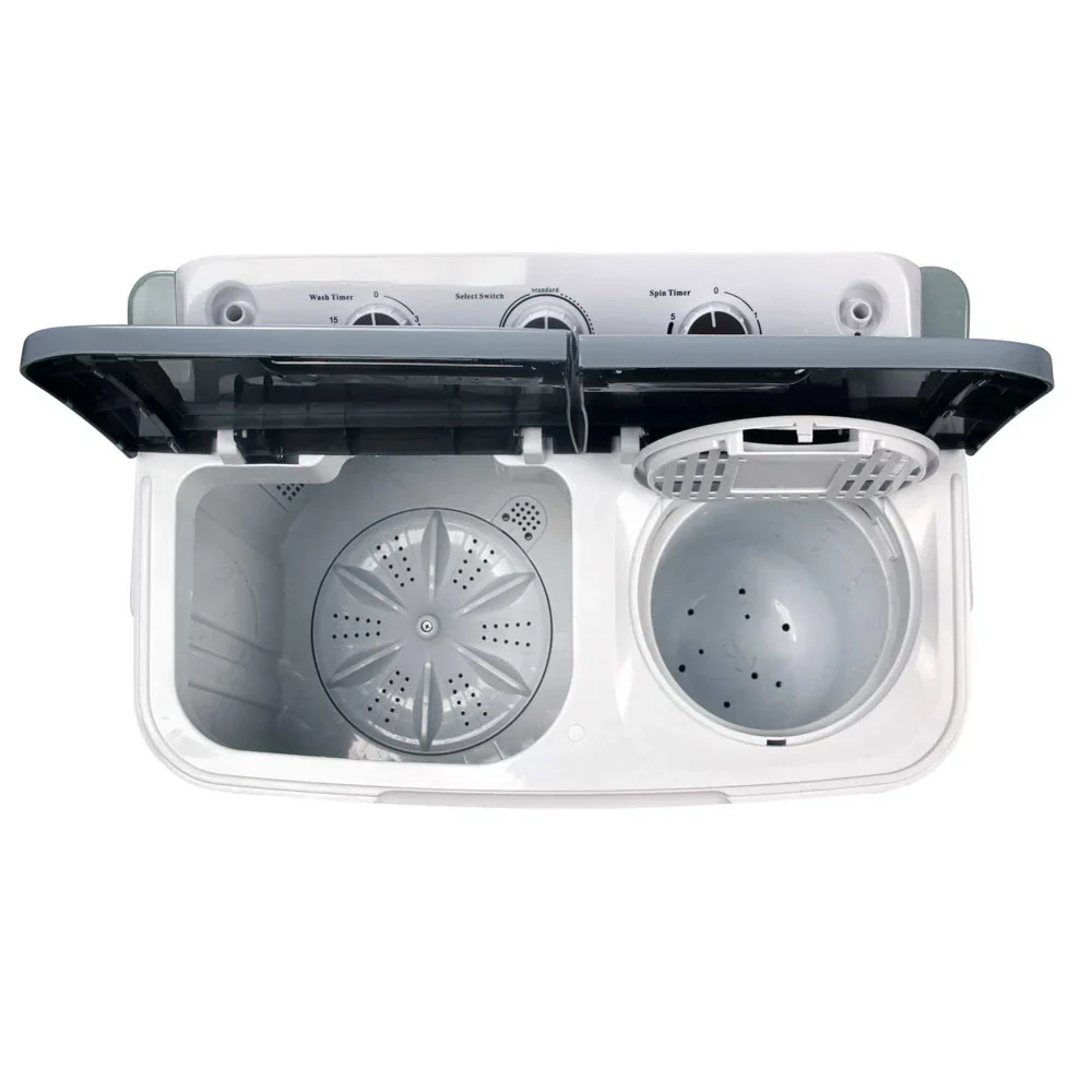 Devanti Twin Tub Portable Washing Machine 5KG - White - Image 6