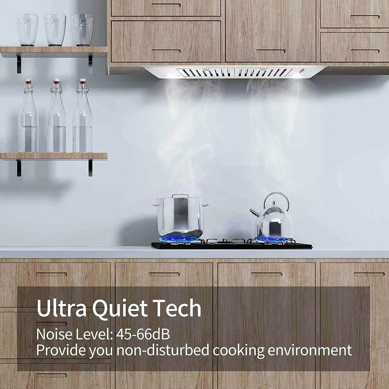 Range Hood 30 inch Built-In Insert Vent Hood, 600 CFM, Stainless Steel - Image 6