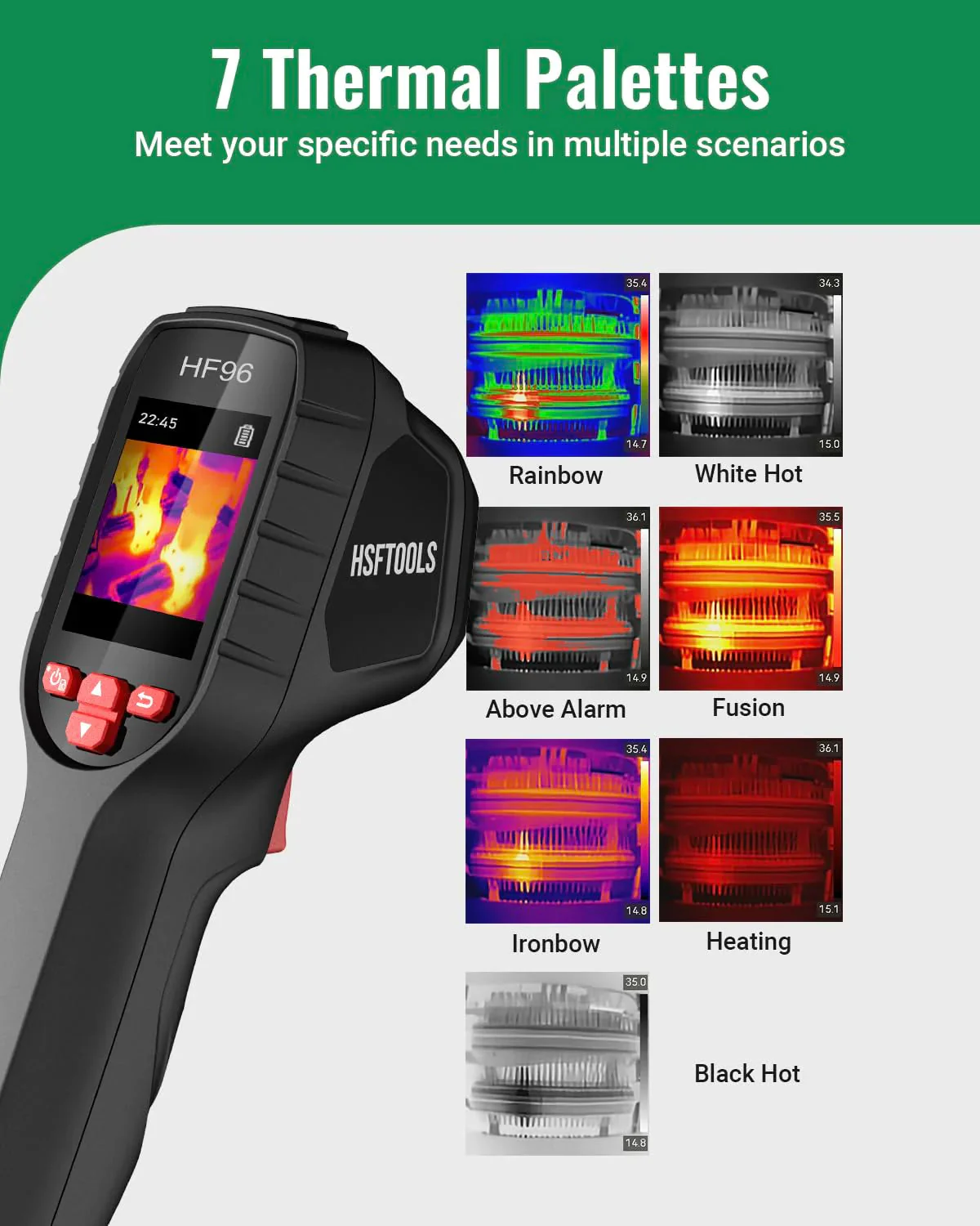 Thermal Camera, Super Resolution 240 x 240, Thermal Imaging Camera with Laser Pointer, 96 x 96 IR Resolution, 25 HZ Infrared Camera,-4°F to 1022°F, 50°FOV, 8h Battery Life Thermal Imager - Image 6