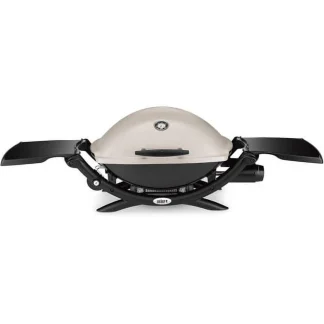 Weber Q 2200 Portable Gas Grill, 1-Burner, Titanium, 12,000 BTU, 280 sq in Cooking Area