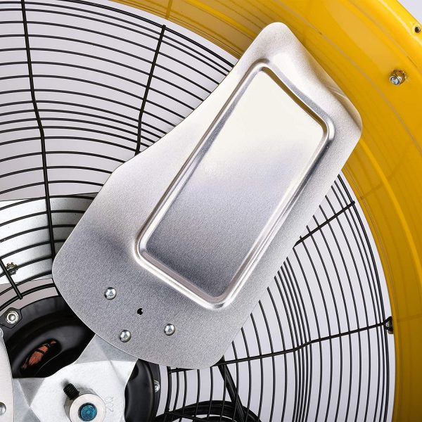 24 Inch Heavy Duty Drum Air Circulator Fan, 3 Speed, Yellow - Image 4