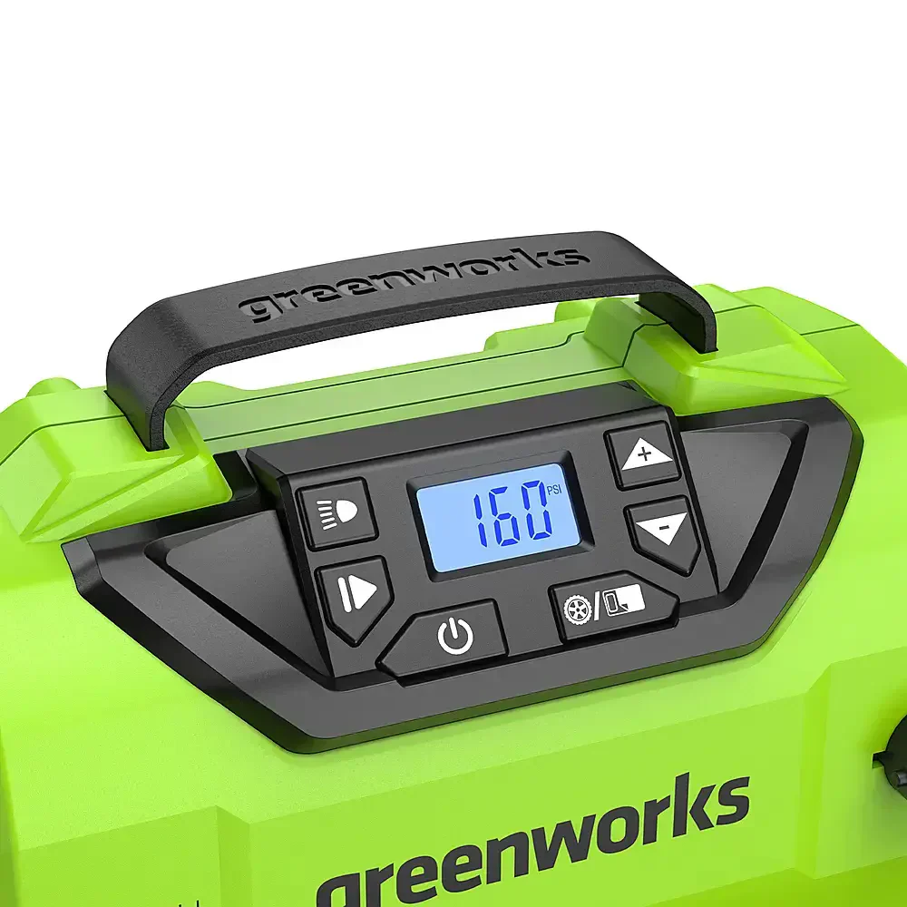 24 Volt Battery Powered 160-PSI Inflator with 2.0 Ah USB-C Battery & Charger - Green - Image 6