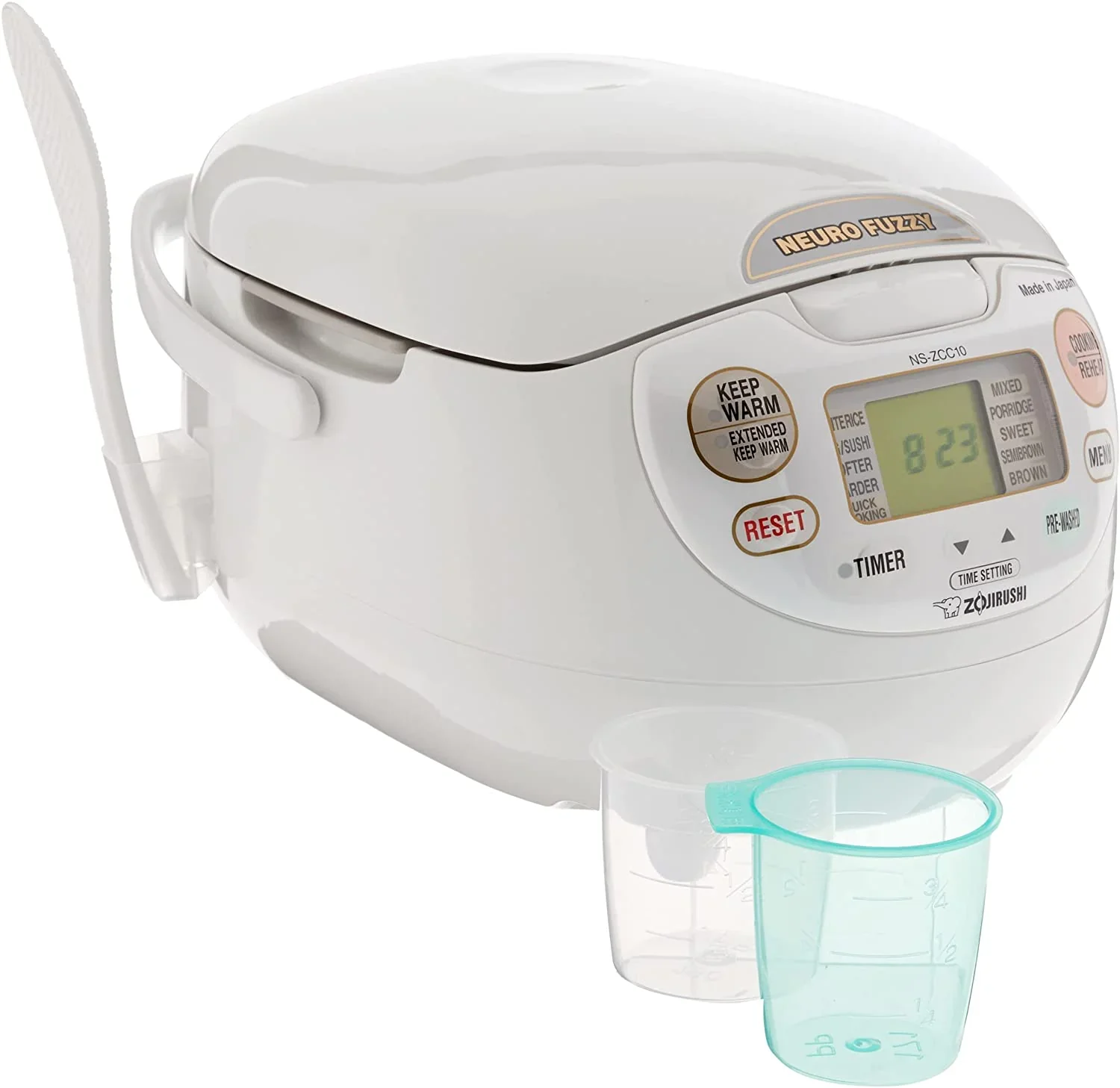 Zojirushi Neuro Fuzzy Rice Cooker And Warmer, 5.5-Cup, Premium White - NS-ZCC10 - Image 2