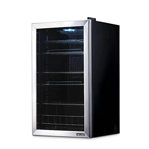 NewAir Beverage Refrigerator Cooler, 126 Cans, Stainless Steel, Right Hinge Glass Door - AB-1200 - Image 4
