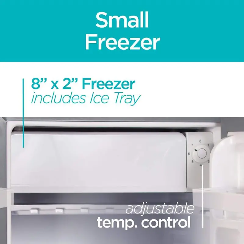 BLACK+DECKER 2.5 cu. ft. Mini Fridge With Freezer, Stainless Look - BCRK25V - Image 5