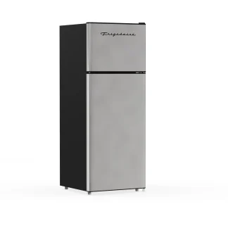Frigidaire 21 in 7.5 Cu. Ft. Retro Top-Freezer Refrigerator, Standard Door Style, Stainless Look