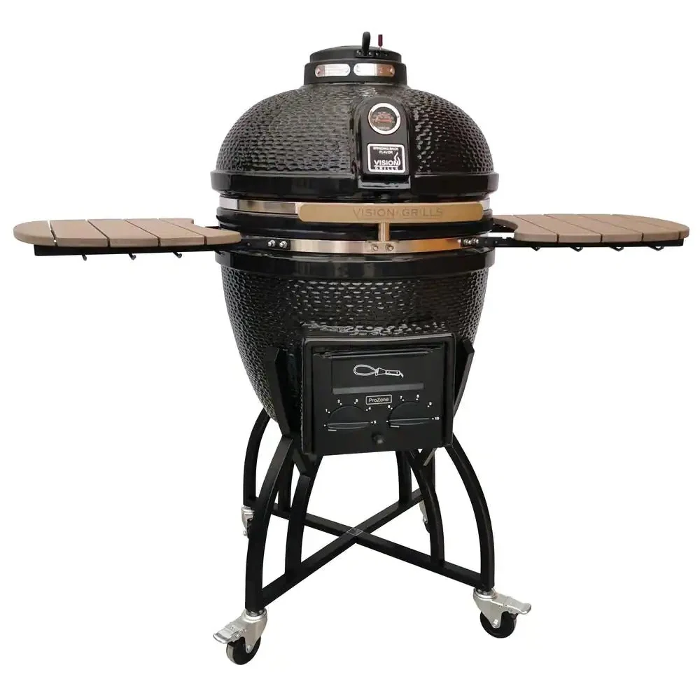 Grills 22 in. Kamado Pro Ceramic Charcoal Grill with Grill Cover - Image 8