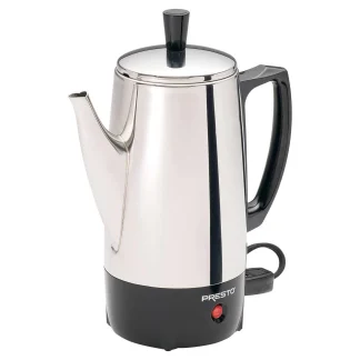 Presto Stainless Steel Percolator Coffee Maker, 6-Cup - 02822