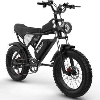 Electric Bike for Adults Ridstar, 20" Fat Tire Electric Motorcycle, 1000W Electric Bike with Removable 48V/20ah Battery E - Bike Shimano 7 Full Suspension Electric Bicycle