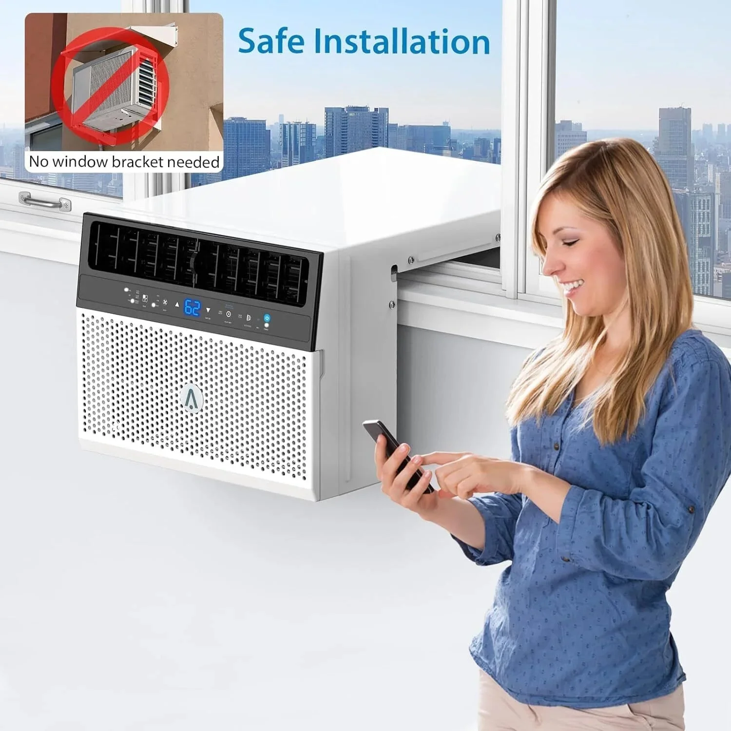 Window Air Conditioner 8000 BTU Up To 370 Sq. Ft. With Remote And App Control - Image 12