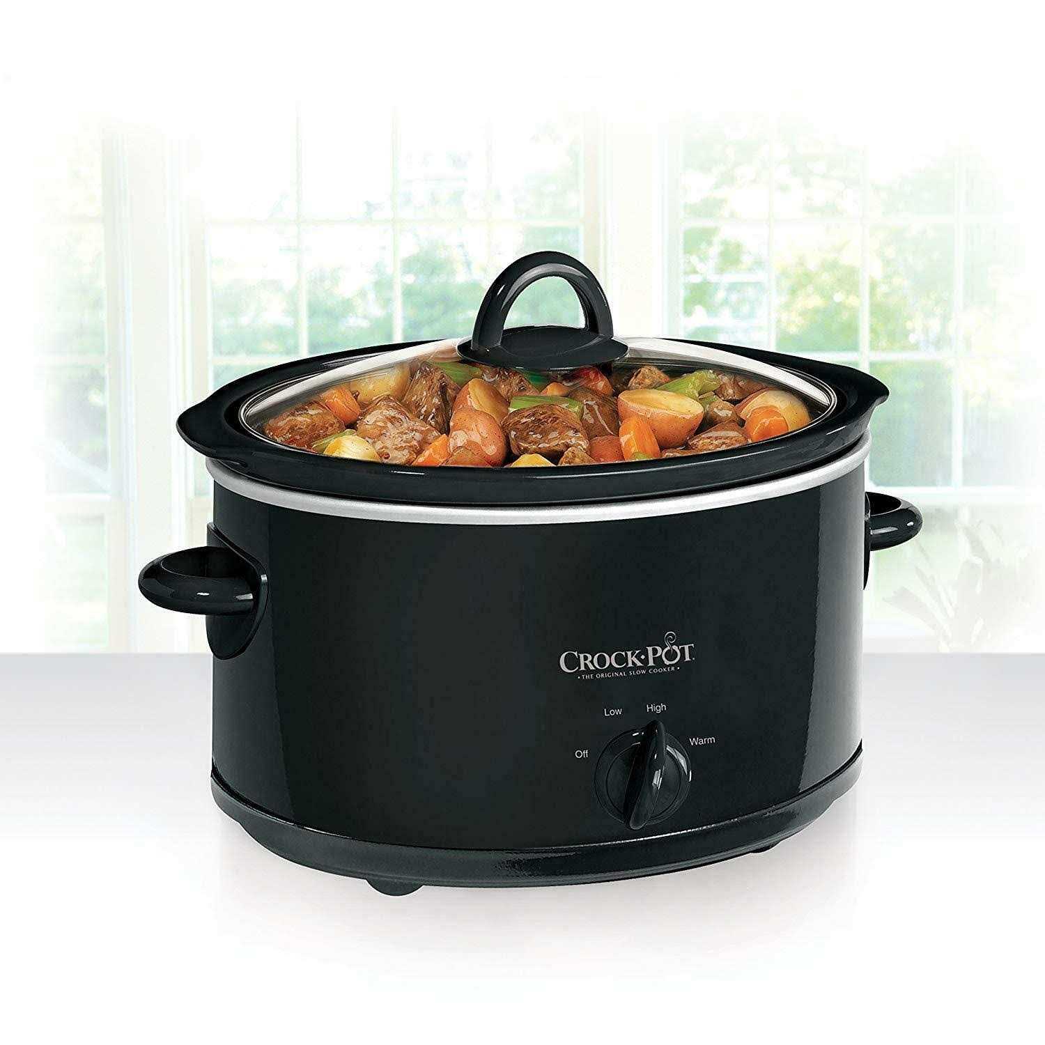 Crock-Pot Manual Slow Cooker 4 Quart - Black - Image 3