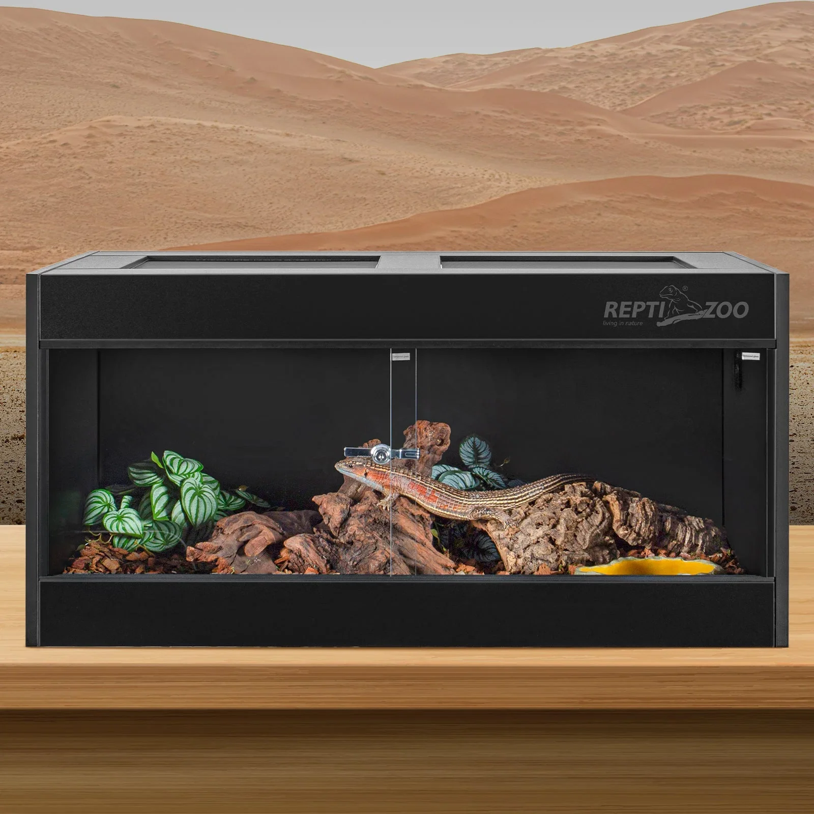REPTIZOO 40 Gallon PVC Reptile Enclosure, 36x18x18, With Glass Sliding Door - Image 4