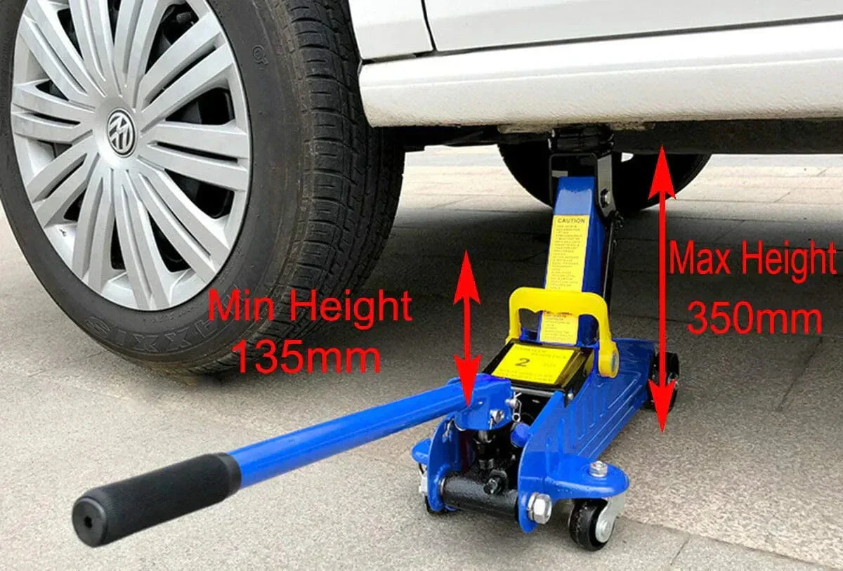 2T Floor Jack Car Trolley Jack Hydraulic Jack Quick Lift Jack with 2pcs Axle Stands 3 Ton - Image 2