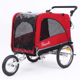 3 in 1 Luxury Large Sized Bike Trailer Bicycle Pet Trailer/Jogger/Dog Cage with Suspension 10308