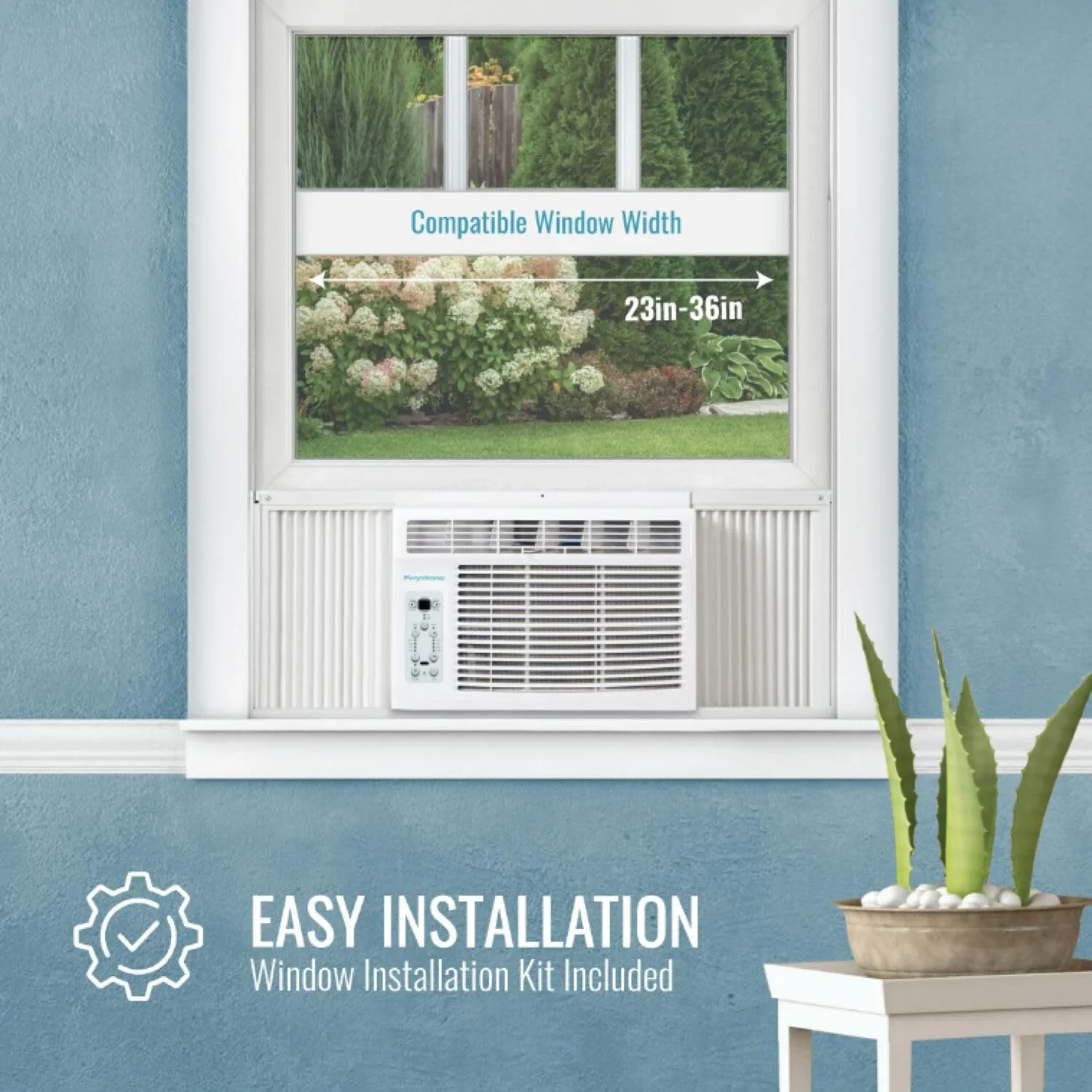 Window Air Conditioner With Dehumidifier, 5,000 BTU, White - Image 3