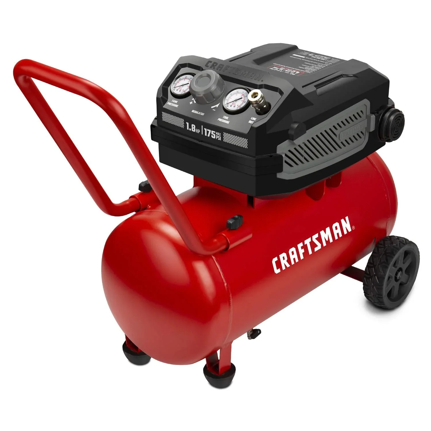 HARD Air Compressor, 10 Gallon 1.8 HP 175 PSI, 4.0CFM@90PSI, Oil Free and Maintenance Free, Portable with Large Wheels, CMXECXA0201041 - Image 9