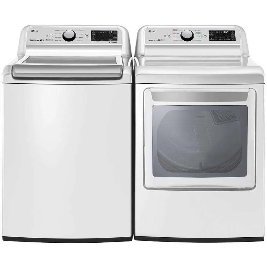LG 7.3 cu. ft. White Smart Top Load Gas Dryer - Image 3