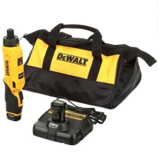 8V MAX Cordless Gyroscopic Screwdriver with Adjustable Handle, (2) 1.0ah Batteries, Charger, and Bag