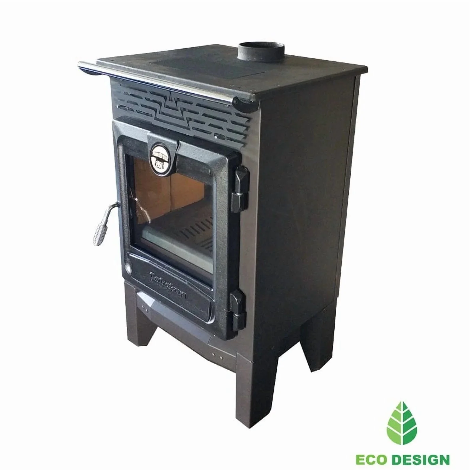 Indoor Wood Burning Cooking Stove 57cm x 55,5cm x 99,5cm, Matte Black - Stove 315 - Image 4