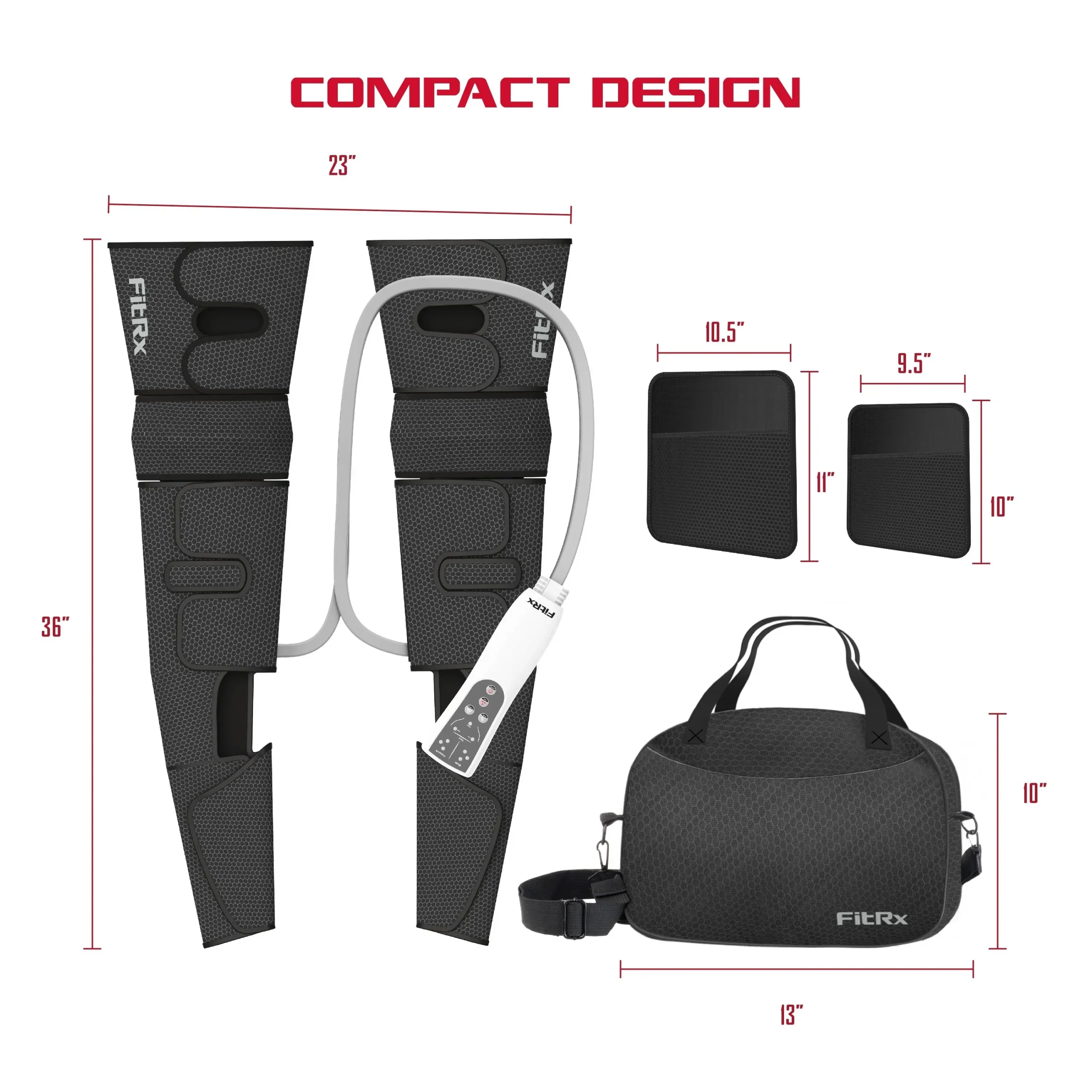 FitRx RecoverMax Heated Compression Leg And Foot Massager - Image 9