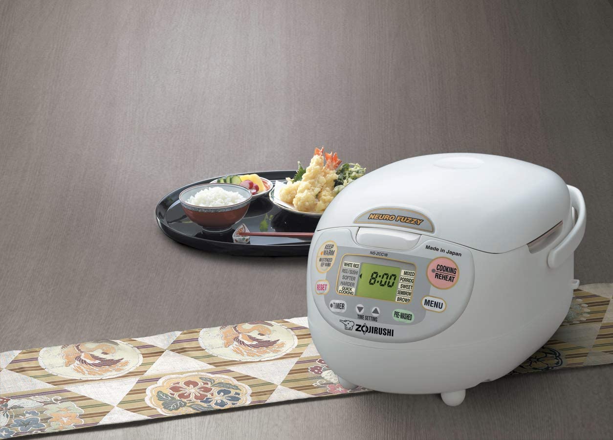 Zojirushi Neuro Fuzzy Rice Cooker And Warmer, 5.5-Cup, Premium White - NS-ZCC10 - Image 9