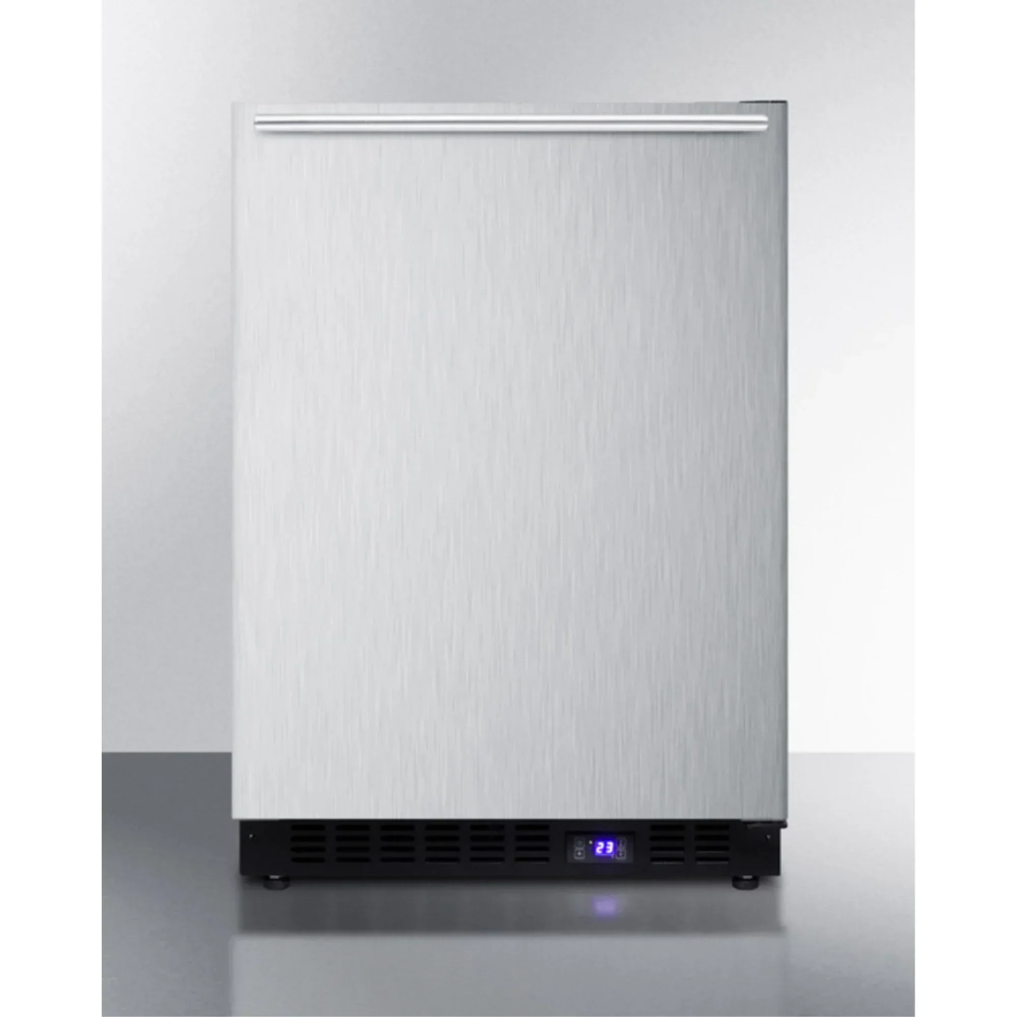 Frost-Free Built-In Undercounter All-Freezer With Stainless Steel Wrapped Exterior And Horizontal Handle