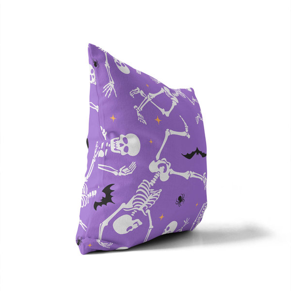 Skeleton Boogie Decorative Seasonal Throw Pillow