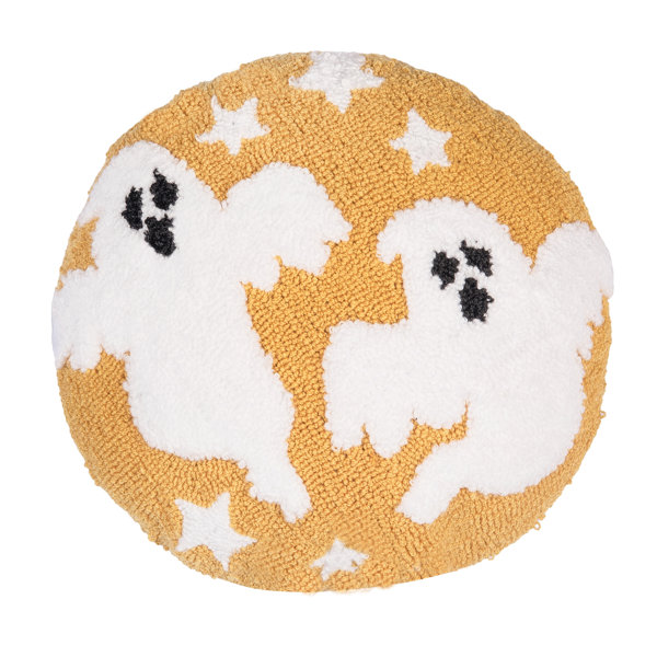 16″ x 16″ Ghost Duo Hooked Throw Pillow