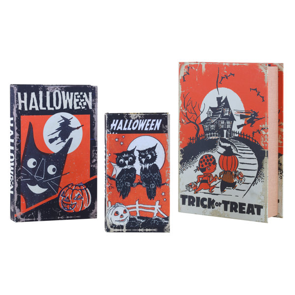 Set of 3 Retro Nested Storage Books