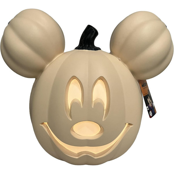 14″H Disney Mickey Jack o’ Lantern Pumpkin Blow Mold – LED Lights, Adapter