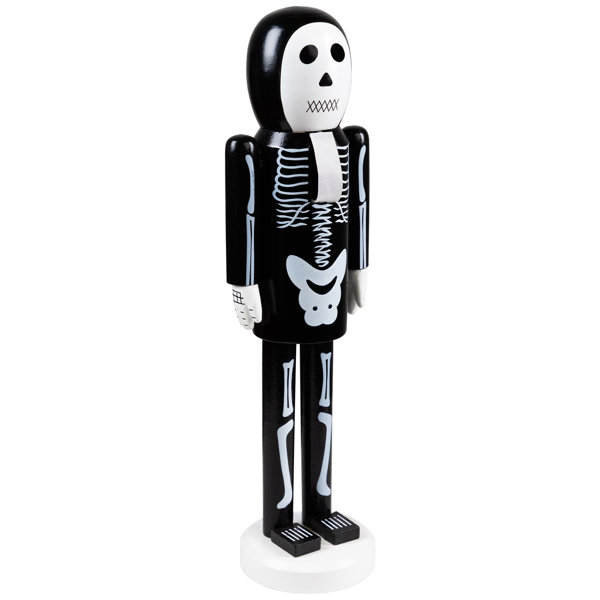 14″ Black and White Skeleton Halloween Nutcracker