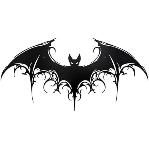 Gothic Bat Wall Decor – Halloween Dark Goth Gifts Metal Decorations For Indoor & Outdoor | Spooky Gothic Wall Art, Halloween Decor & Bats Art For Goth Home, Halloween Gothic Gifts