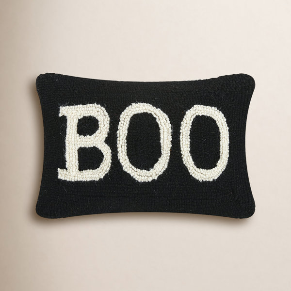 Boo Halloween Mini Wool Hook Pillow