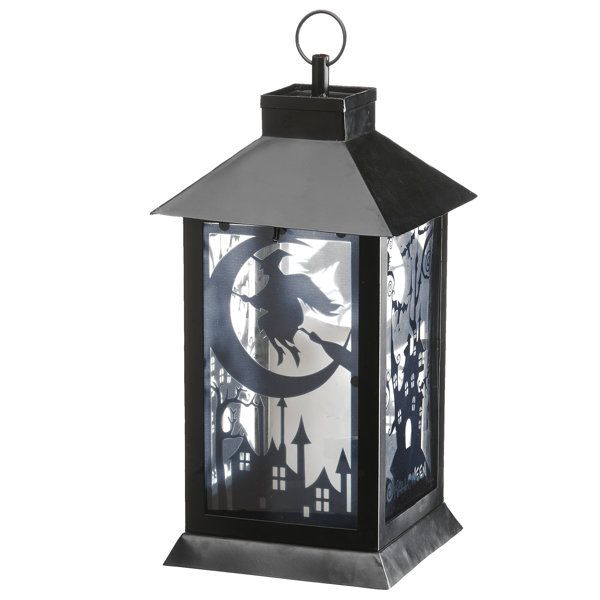 16″ Black Halloween Haunted House Lantern