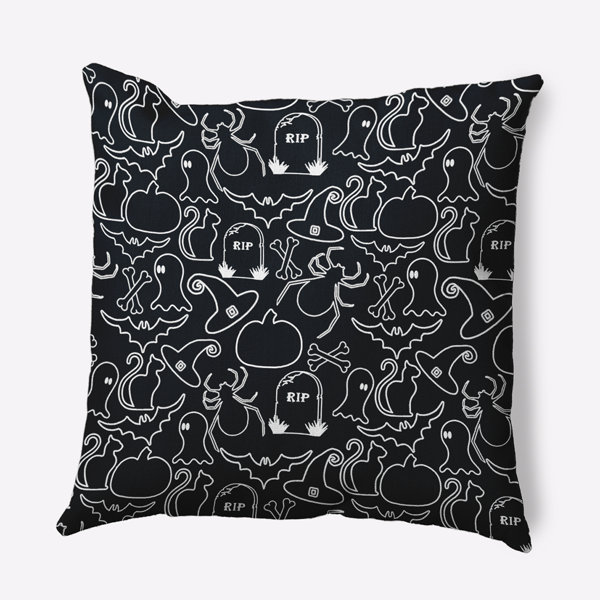 Witches Brew Outdoor Reversible Throw Pillow