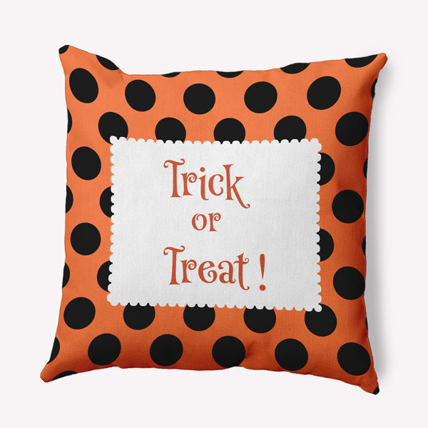 Witches Brew Polka Dots Outdoor Reversible Throw Pillow