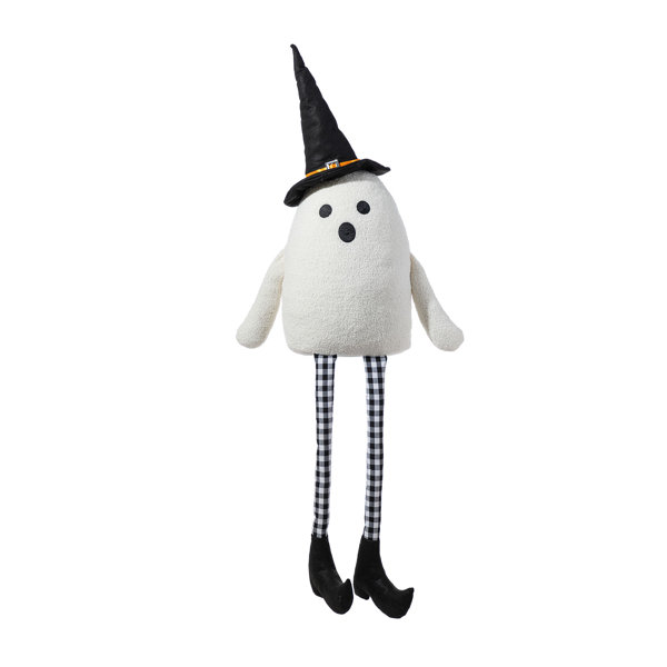 65.25″H Halloween Oversized Lighted Fabric Ghost Sitter Porch Decor, With Timer