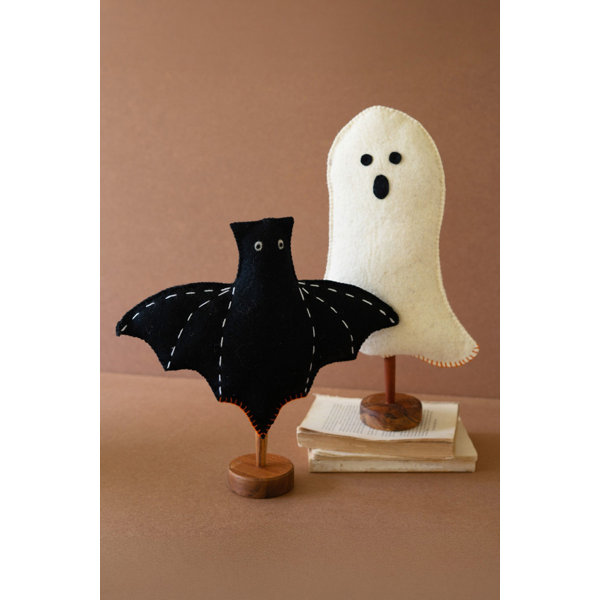 Felt Halloween Bat on Base – 9.5″ Tall Standing Decor