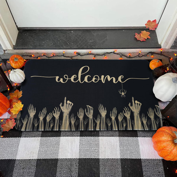 Fall Halloween Door Mat Outdoor Welcome Mat Rugs Fall Mats Halloween Doormat For Front Door 30 X 17 Inch