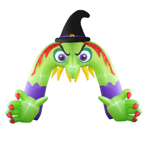 12ft Spooky Witch Mouth Arch Inflatable Halloween Outdoor Decoration