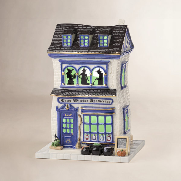 Vintage Halloween Apothecary Potion Shop Light-Up Figurine
