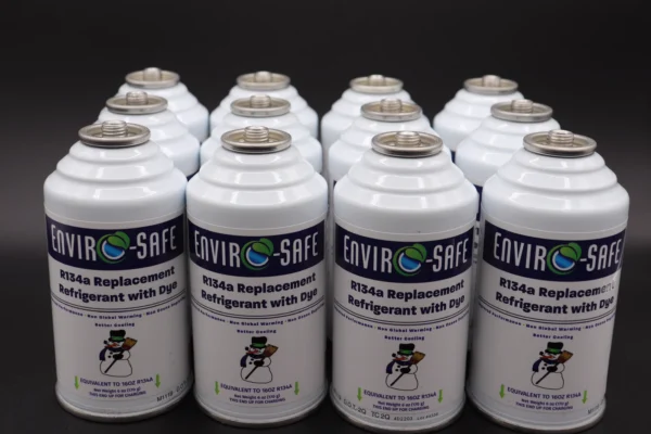 Envirosafe R134a, R134, R - 134a Replacement Refrigerant with (Dye), Case of 12 Cans #1030