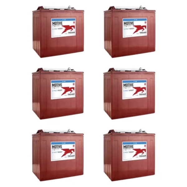 6 - Volt Golf Cart Batteries - Trojan Battery 6V/225ah T - 105 (6 - Pack, 36V)