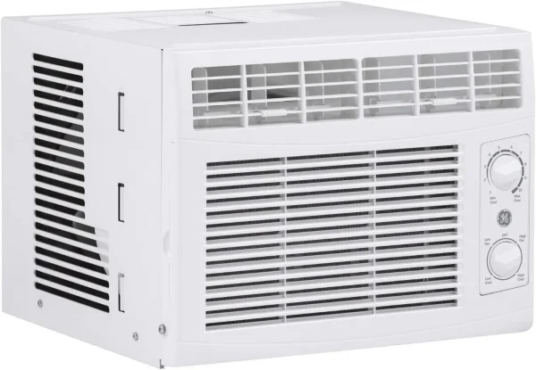 GE Window Air Conditioner, 5,000 BTU, White, 150 sq ft - Mechanical Controls