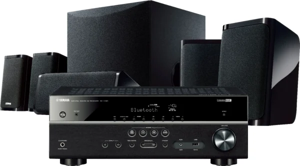2025 Yamaha – 5.1-Channel 4K Home Theater Speaker System with Powered Subwoofer and Bluetooth Streaming – Black